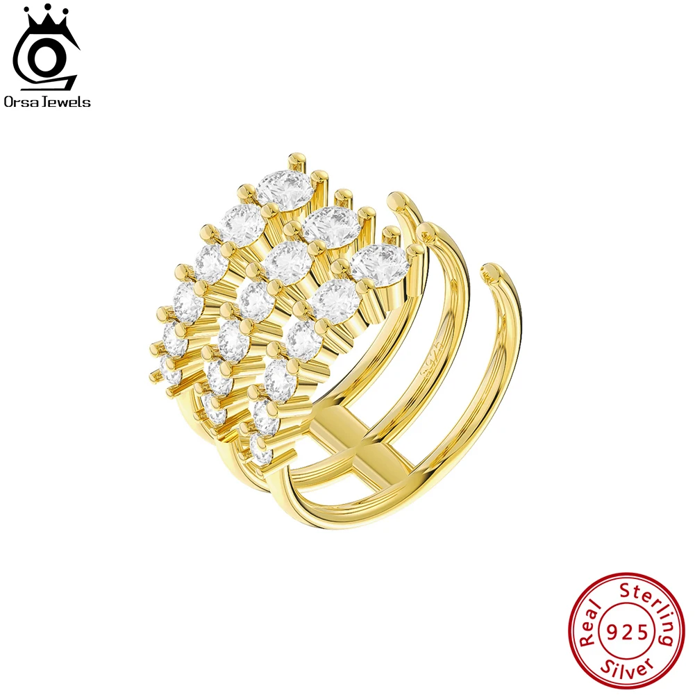ORSA JEWELS 925 Sterling Silver Fashion Exquisite Shiny Finger Ring for Women Luxury Full Clear CZ Wedding Ring Jewelry SR307
ORSA JEWELS 925 Sterling Silver Fashion Exquisite Shiny Finger Ring for Women Luxury Full Clear CZ Wedding Ring Jewelry SR307