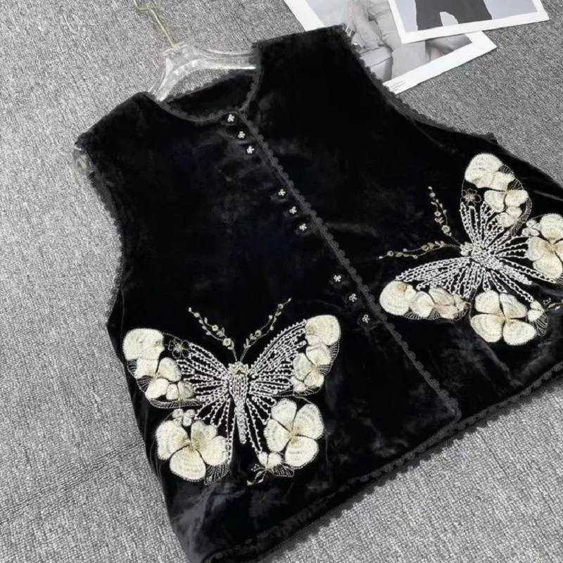 Womens Butterfly Waistcoat Embroidery Vest
Womens Butterfly Waistcoat Embroidery Vest