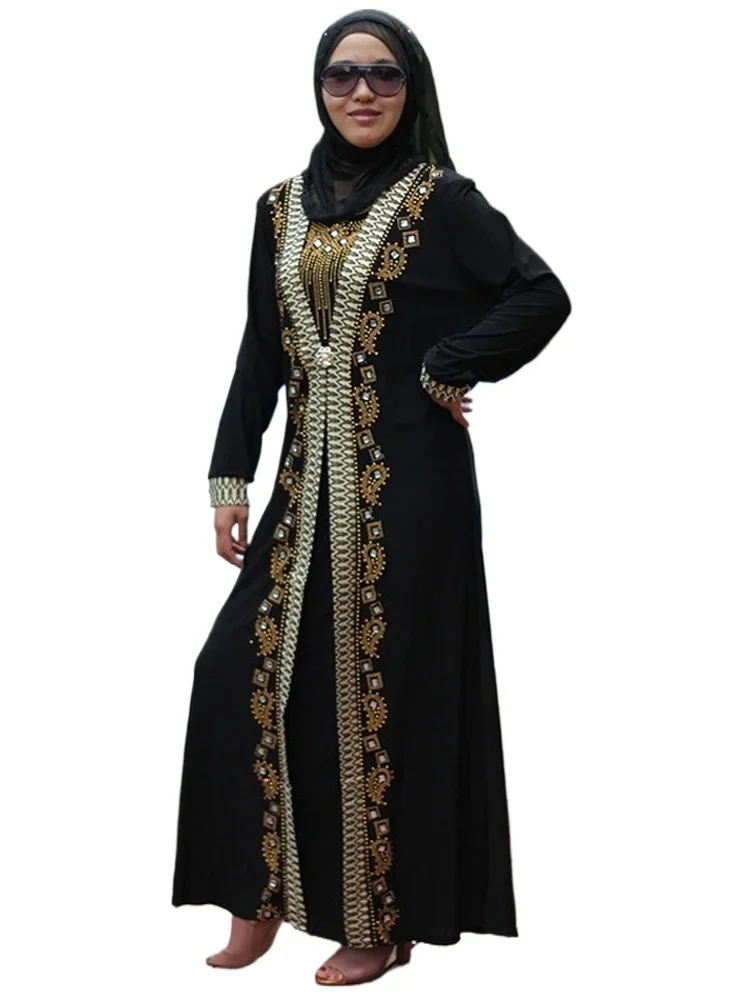 Dubai Arab Islam Abaya Women Muslim Long Dress Sequin Beading Kaftan Robes Elegant Splice Maxi Dresses Islamic Clothing Caftan
Dubai Arab Islam Abaya Women Muslim Long Dress Sequin Beading Kaftan Robes Elegant Splice Maxi Dresses Islamic Clothing Caftan