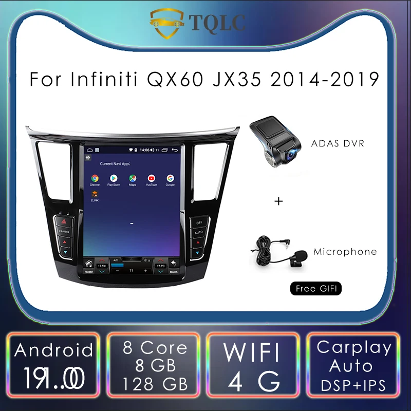 Автомобильный радиоприемник Tesla 8 + 128G Android 11 с сенсорным экраном 12,1 ''для Infiniti QX60 JX35 2014-2019 Carplay Andoird автомобильный мультимедийный плеер
Автомобильный радиоприемник Tesla 8 + 128G Android 11 с сенсорным экраном 12,1 ''для Infiniti QX60 JX35 2014-2019 Carplay Andoird автомобильный мультимедийный плеер