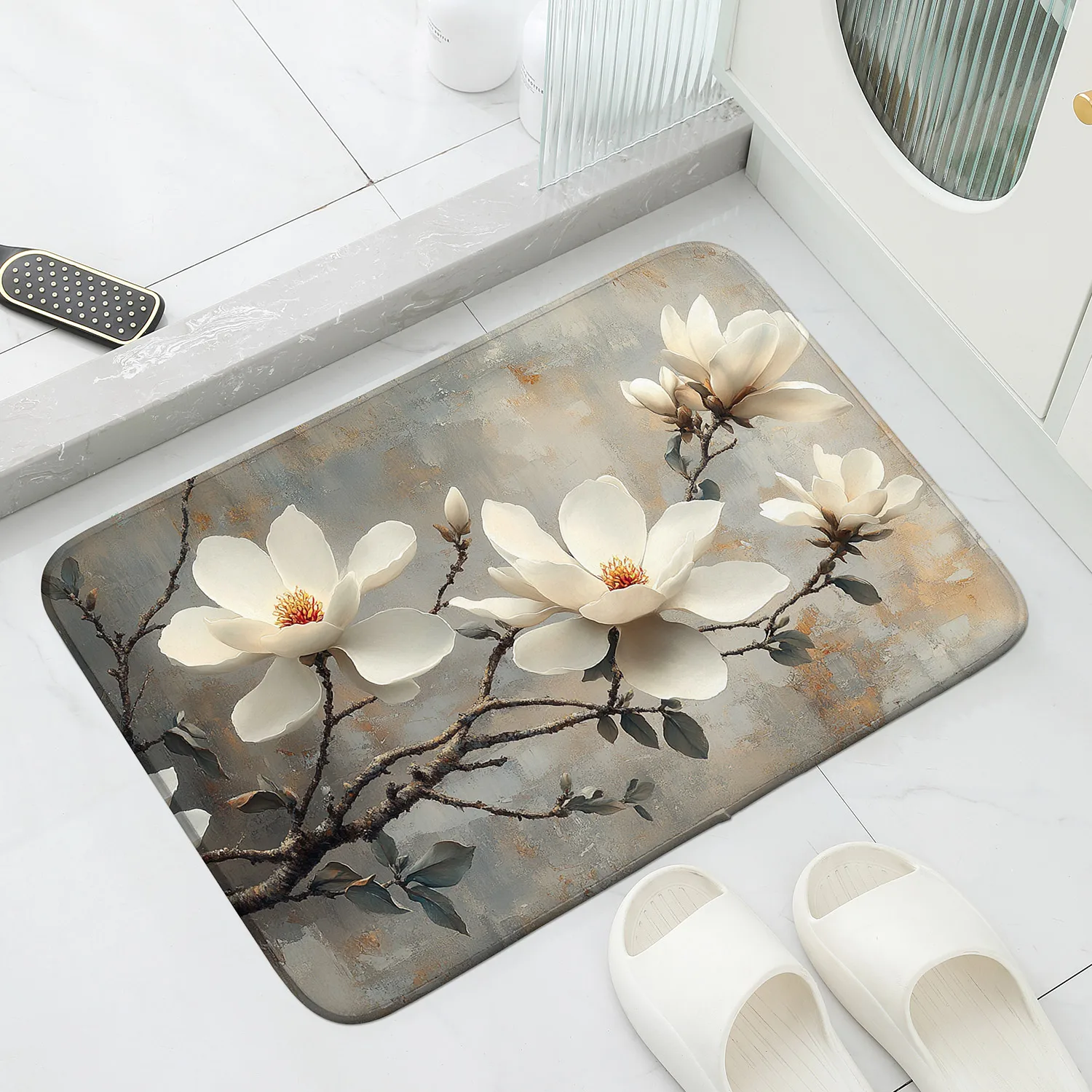1 white magnolia flower watercolor flower door mat, white jade orchid-soft plush polyester non-slip machine washable indoor and
1 white magnolia flower watercolor flower door mat, white jade orchid-soft plush polyester non-slip machine washable indoor and