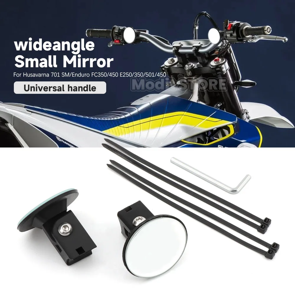 For Husavarna 701 SM/Enduro FC350/450 FE250/350/501/450 Svartpilen801 401 125 Motorcycle handle rearview Wide angle Small Mirror
For Husavarna 701 SM/Enduro FC350/450 FE250/350/501/450 Svartpilen801 401 125 Motorcycle handle rearview Wide angle Small Mirror