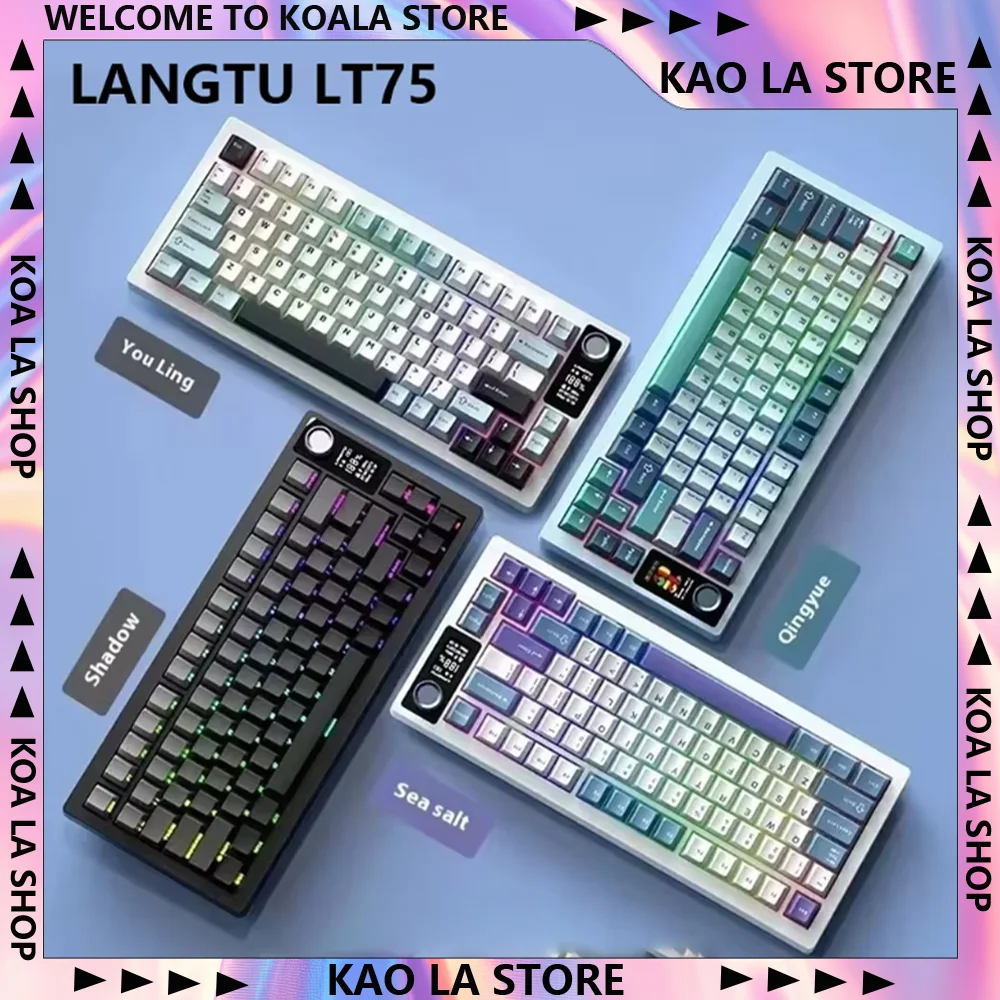 Langtu Lt75 Wireless Mechanical Keyboard 80Keys Gaming 2.4G Bluetooth Keyboard RGB Hotswap Gamer Non-contact Custom PC Gifts
Langtu Lt75 Wireless Mechanical Keyboard 80Keys Gaming 2.4G Bluetooth Keyboard RGB Hotswap Gamer Non-contact Custom PC Gifts