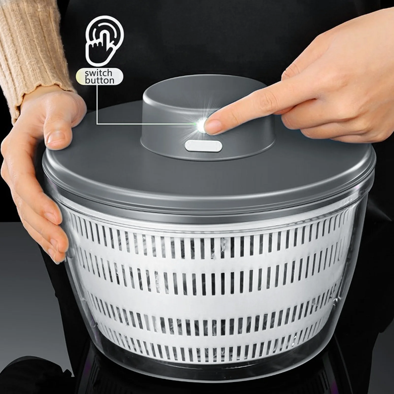 Стиральная машина для овощей, эффективная, надежная, многофункциональная, прочная, вращающаяся сушилка для фруктов для домашней кухни, серая
Стиральная машина для овощей, эффективная, надежная, многофункциональная, прочная, вращающаяся сушилка для фруктов для домашней кухни, серая