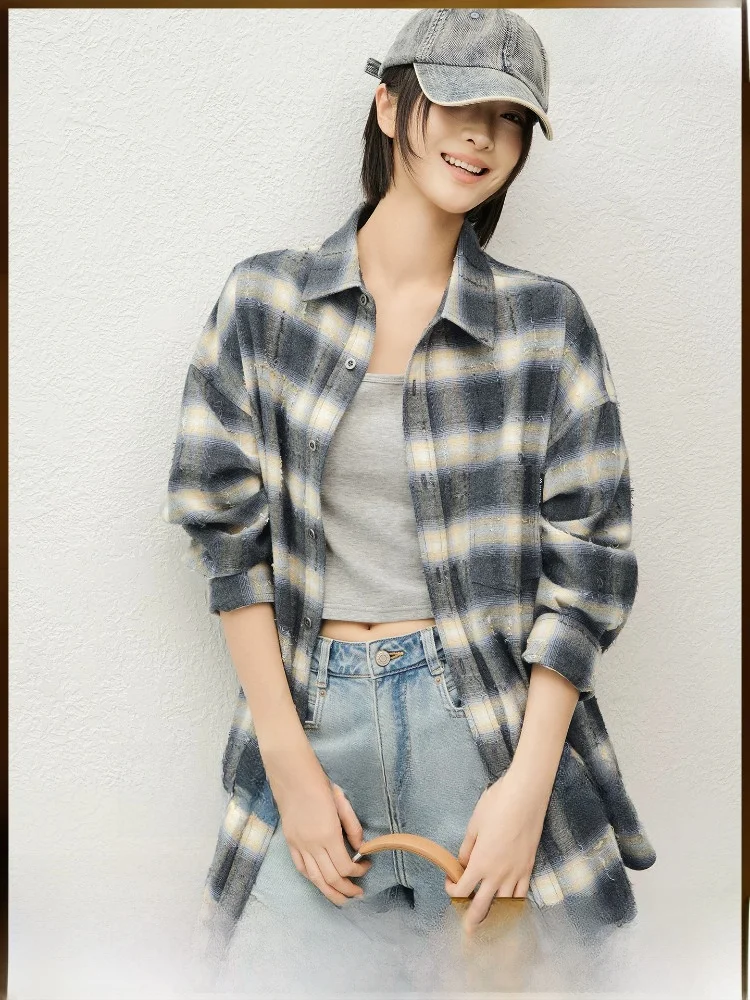 Meiyang Cotton irt Long Sve Plaid Turn-down Collar Button Women's Casual Spring Faion Comfortable Breathable Clothing
Meiyang Cotton irt Long Sve Plaid Turn-down Collar Button Women's Casual Spring Faion Comfortable Breathable Clothing