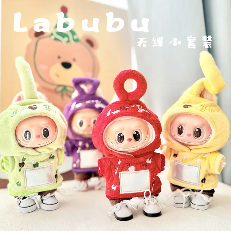 Labubu Clothes Suitable Labubu V1v2 Hooded Sweatshirt Set Red And Green Colors Can Expose Ears Cute Cartoon Children Gifts Toys
Labubu Clothes Suitable Labubu V1v2 Hooded Sweatshirt Set Red And Green Colors Can Expose Ears Cute Cartoon Children Gifts Toys