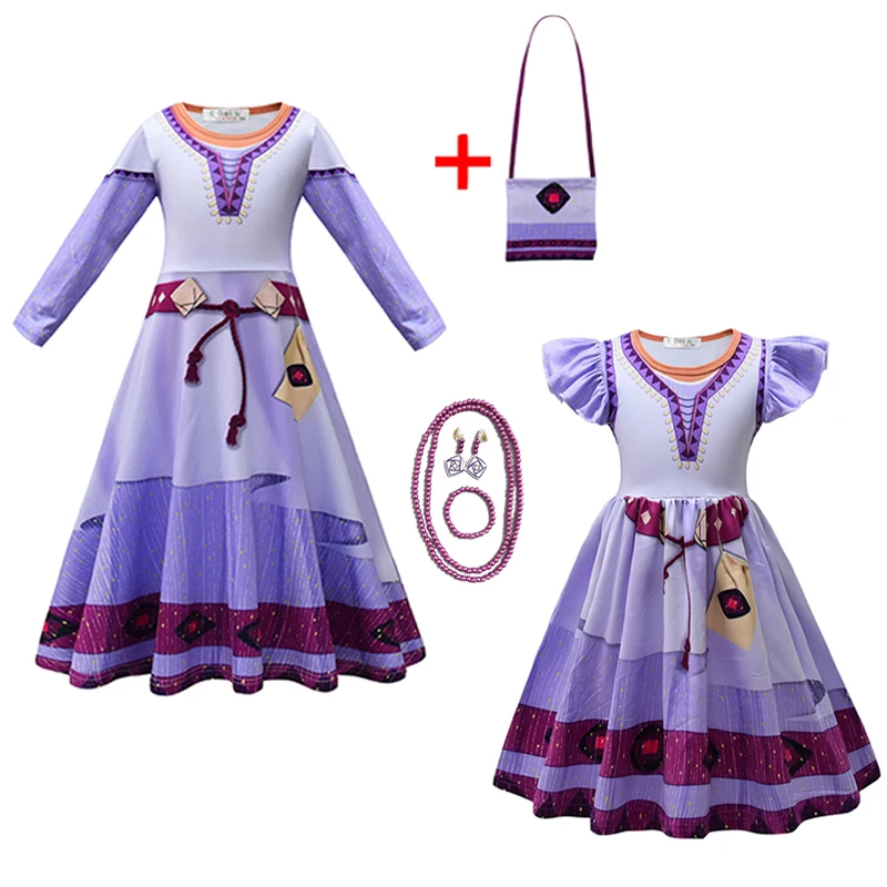 Movie Wish Asha Princess Cosplay Costume Asha Purple Dress for Girls Carnival Christmas Kids Birthday Party Dress Up Costume
Movie Wish Asha Princess Cosplay Costume Asha Purple Dress for Girls Carnival Christmas Kids Birthday Party Dress Up Costume