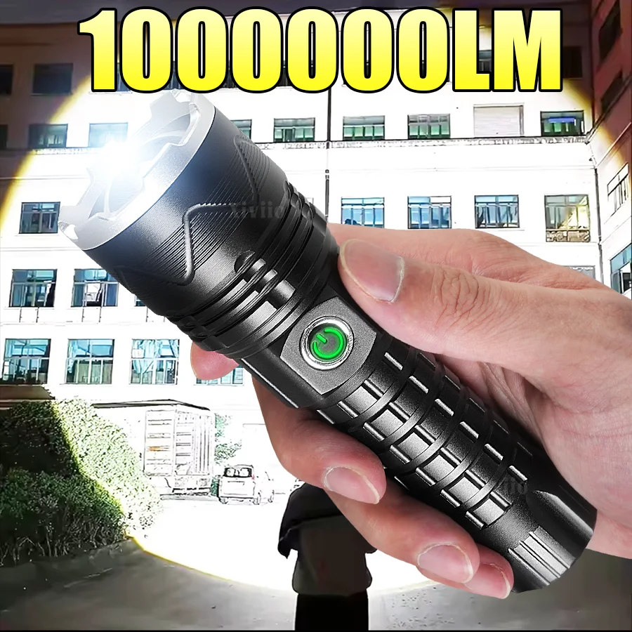 High Power LED Flashlight Super Bright Tactical Torch Powerful Military Rechargeable Long Range Strong Lantern Outdoor Camping
High Power LED Flashlight Super Bright Tactical Torch Powerful Military Rechargeable Long Range Strong Lantern Outdoor Camping