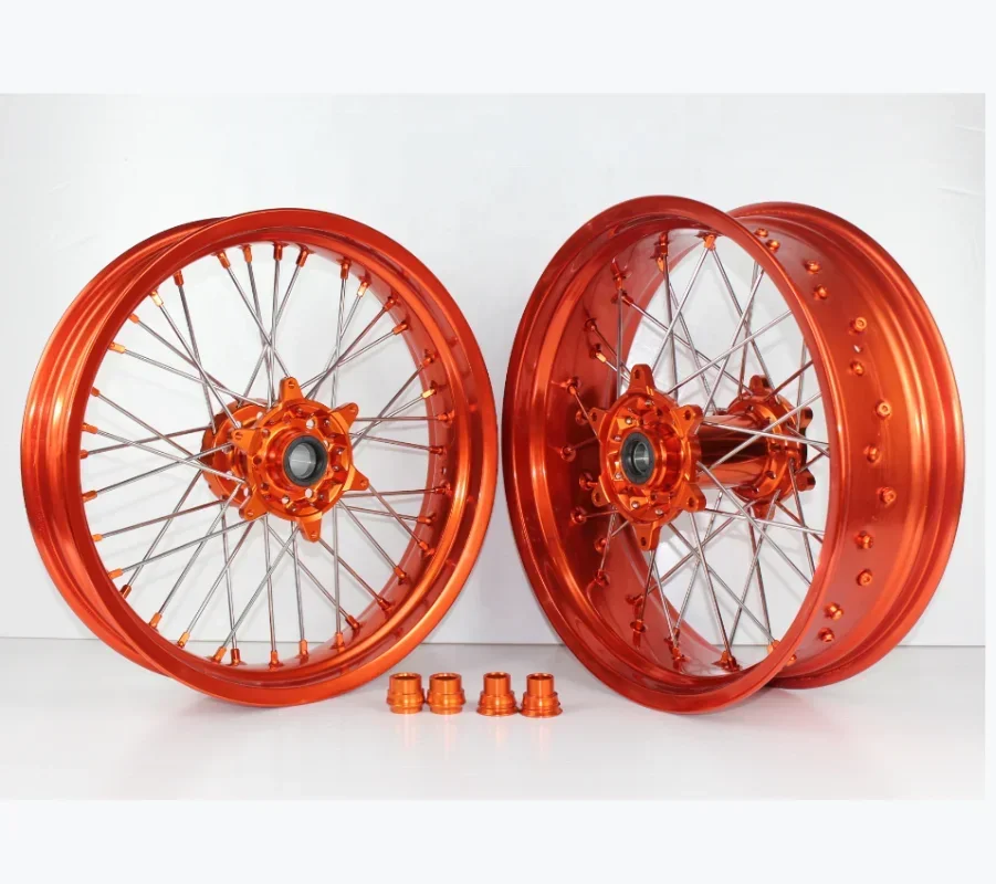 17inch Supermoto Wheels Rims Set Compatible with 125 200 250 300 450 500 EXC SXF XC-F 2003-2023 Motorcycle
17inch Supermoto Wheels Rims Set Compatible with 125 200 250 300 450 500 EXC SXF XC-F 2003-2023 Motorcycle