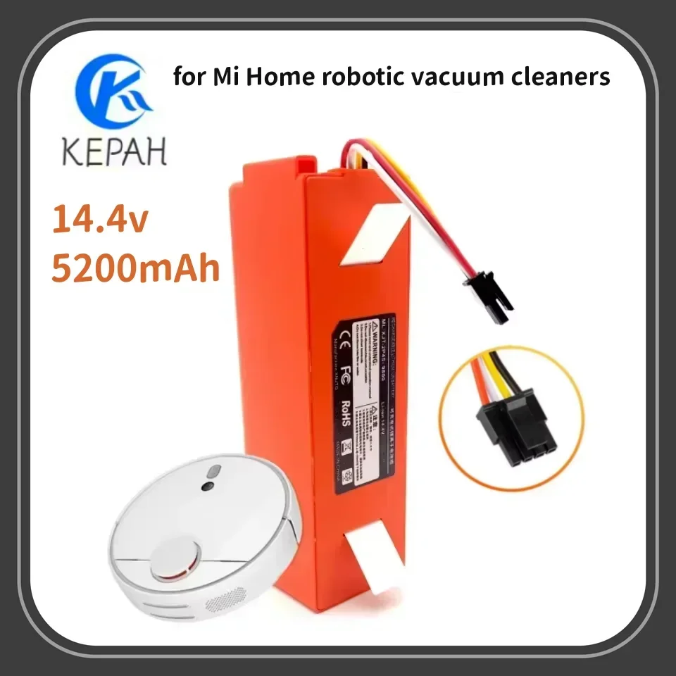 Replacement Battery for Xiaomi Roborock, Robotic Vacuum Cleaner, S55, S60, S65, S50, S51, S5 MAX, S6 Parts, 14.4V, 12800mAh
Replacement Battery for Xiaomi Roborock, Robotic Vacuum Cleaner, S55, S60, S65, S50, S51, S5 MAX, S6 Parts, 14.4V, 12800mAh