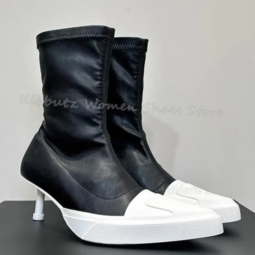 Ankle Boots Genuine Leather Mixed Color Fashion Concise Elegant Sexy Novelty Women Shoes Newest Thin Heels Pointed Toe Slip-On
Ankle Boots Genuine Leather Mixed Color Fashion Concise Elegant Sexy Novelty Women Shoes Newest Thin Heels Pointed Toe Slip-On