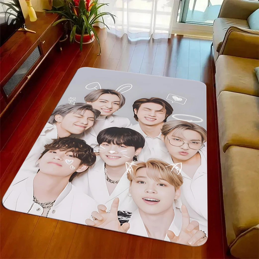 Kpop Popular Male Group Door Mat Entrance Non-slip Washable Kitchen Carpet Living Room Hallway Rugs Bathroom Bath Door Mats
Kpop Popular Male Group Door Mat Entrance Non-slip Washable Kitchen Carpet Living Room Hallway Rugs Bathroom Bath Door Mats