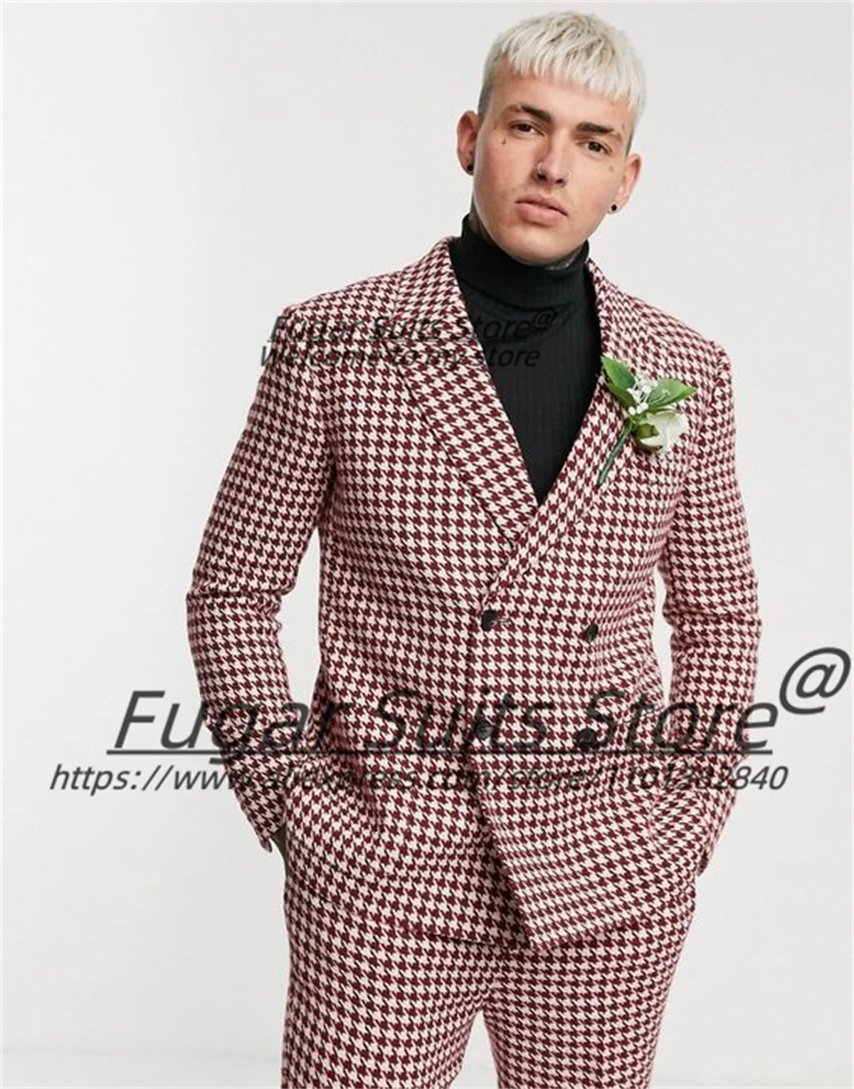 Classic Herringbone Elegant Men Suits Customized Slim Groom Formal Tuxedos 2 Pieces Sets Male Blazers Handsome Costume Homme
Classic Herringbone Elegant Men Suits Customized Slim Groom Formal Tuxedos 2 Pieces Sets Male Blazers Handsome Costume Homme