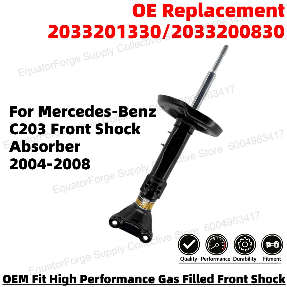 Direct Fit High Stability Premium Durable Front Shock Absorber for Mercedes-Benz C203 OE Number 2033201330/2033200830
Direct Fit High Stability Premium Durable Front Shock Absorber for Mercedes-Benz C203 OE Number 2033201330/2033200830