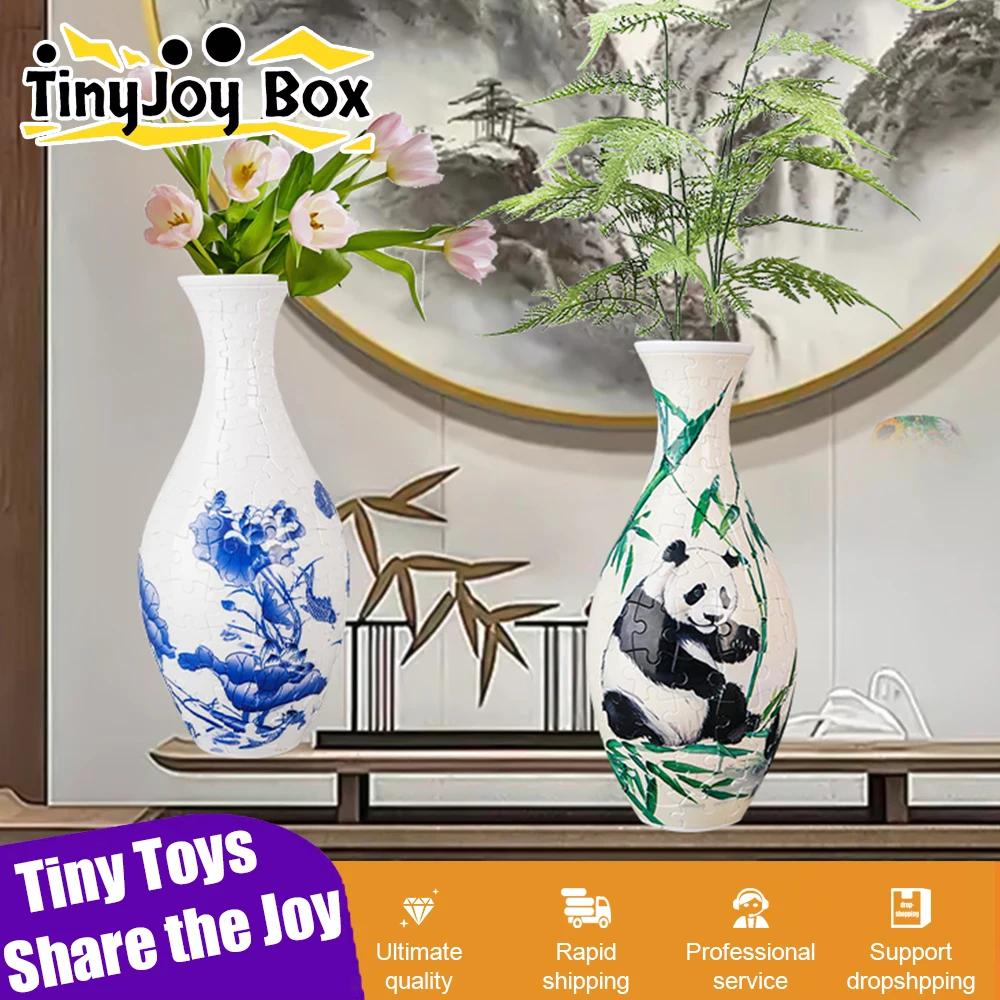3D Puzzle Vase Home Decoration Panda Flower Porcelain Design Made Plastic and Flower Arrangement Housewarming Kids Toys Gifts
3D Puzzle Vase Home Decoration Panda Flower Porcelain Design Made Plastic and Flower Arrangement Housewarming Kids Toys Gifts