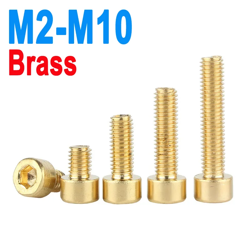 M2 M2.5 M3 M4 M5 M6 M8 M10 Pure Brass Hex Allen Socket Cap Head Screws Bolts
M2 M2.5 M3 M4 M5 M6 M8 M10 Pure Brass Hex Allen Socket Cap Head Screws Bolts