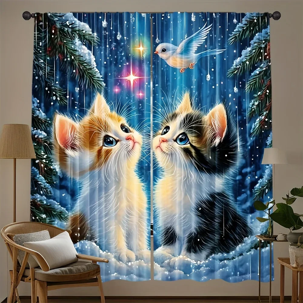 Attractive cat with star pattern Print Drapes Room Darkening Window Curtains for Home Decor,Rod Pocket Blackout Curtains Bedroom
Attractive cat with star pattern Print Drapes Room Darkening Window Curtains for Home Decor,Rod Pocket Blackout Curtains Bedroom