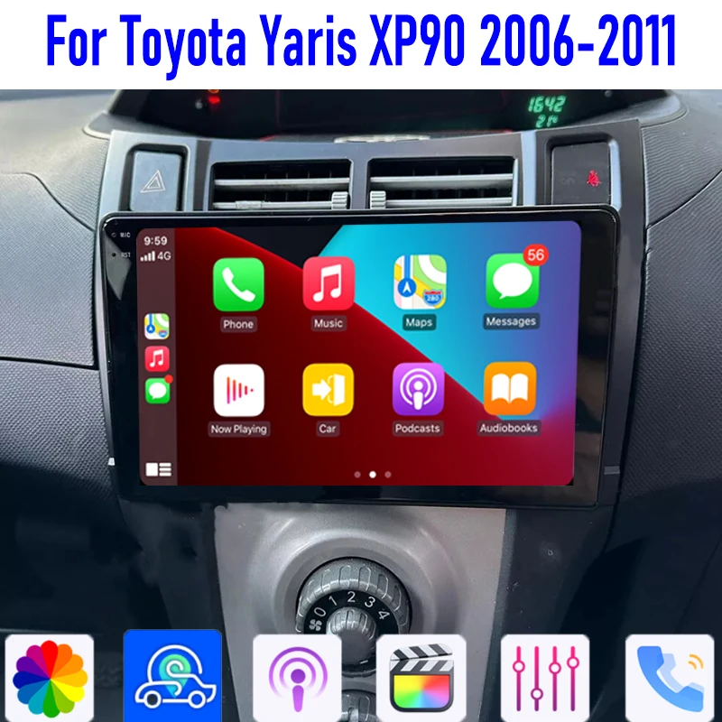 9 "для Toyota Yaris XP90 2006-2011 автомобильная стереосистема Carplay Android 13 авто головное устройство 4-64 ГБ GPS WIFI реверсивное изображение Canbus
9 "для Toyota Yaris XP90 2006-2011 автомобильная стереосистема Carplay Android 13 авто головное устройство 4-64 ГБ GPS WIFI реверсивное изображение Canbus
