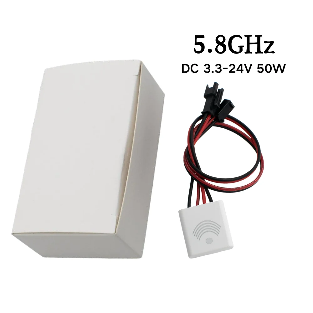 Mini 5.8GHz Microwave Motion Sensor DC 3.3-24V Radar Sensor Module Switch Motion Detector High Sensitivity 120° For Detect Human