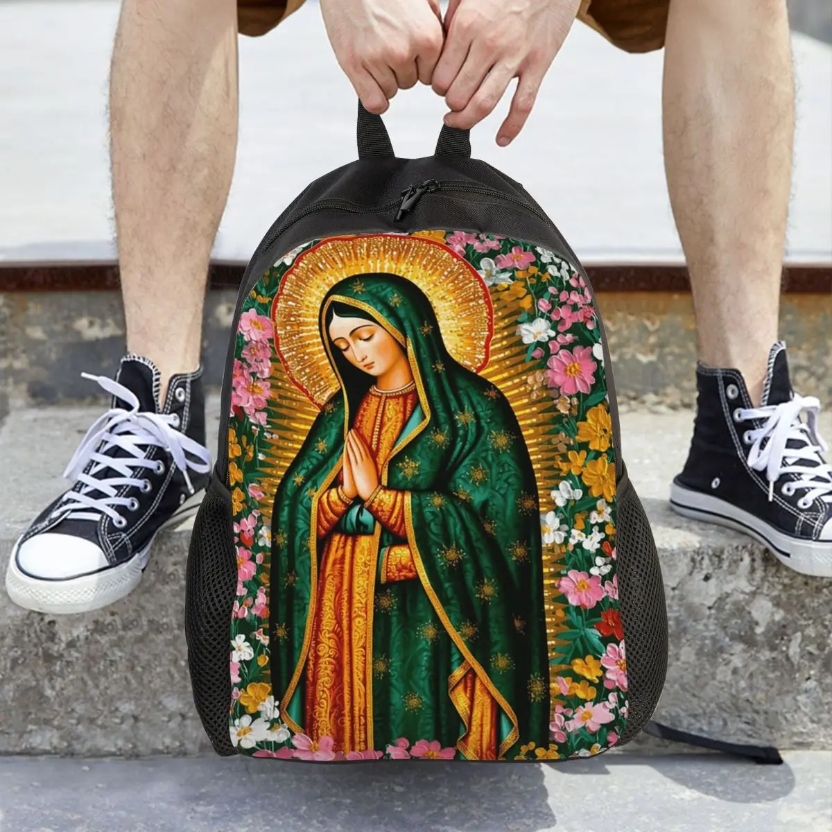 Our Lady Of Guadalupe Virgin Mary Mexican Backpack Daypack Large Capacity Boys Girls BookBag School Bag Shoulder Bags Men Women
Our Lady Of Guadalupe Virgin Mary Mexican Backpack Daypack Large Capacity Boys Girls BookBag School Bag Shoulder Bags Men Women