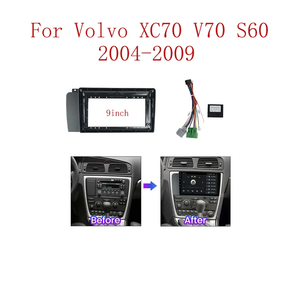 9 Inch Car Frame Fascia Adapter Canbus Box Decoder Android Radio Dash Fitting Panel Kit For Volvo XC70 V70 S60 2004-2007
9 Inch Car Frame Fascia Adapter Canbus Box Decoder Android Radio Dash Fitting Panel Kit For Volvo XC70 V70 S60 2004-2007