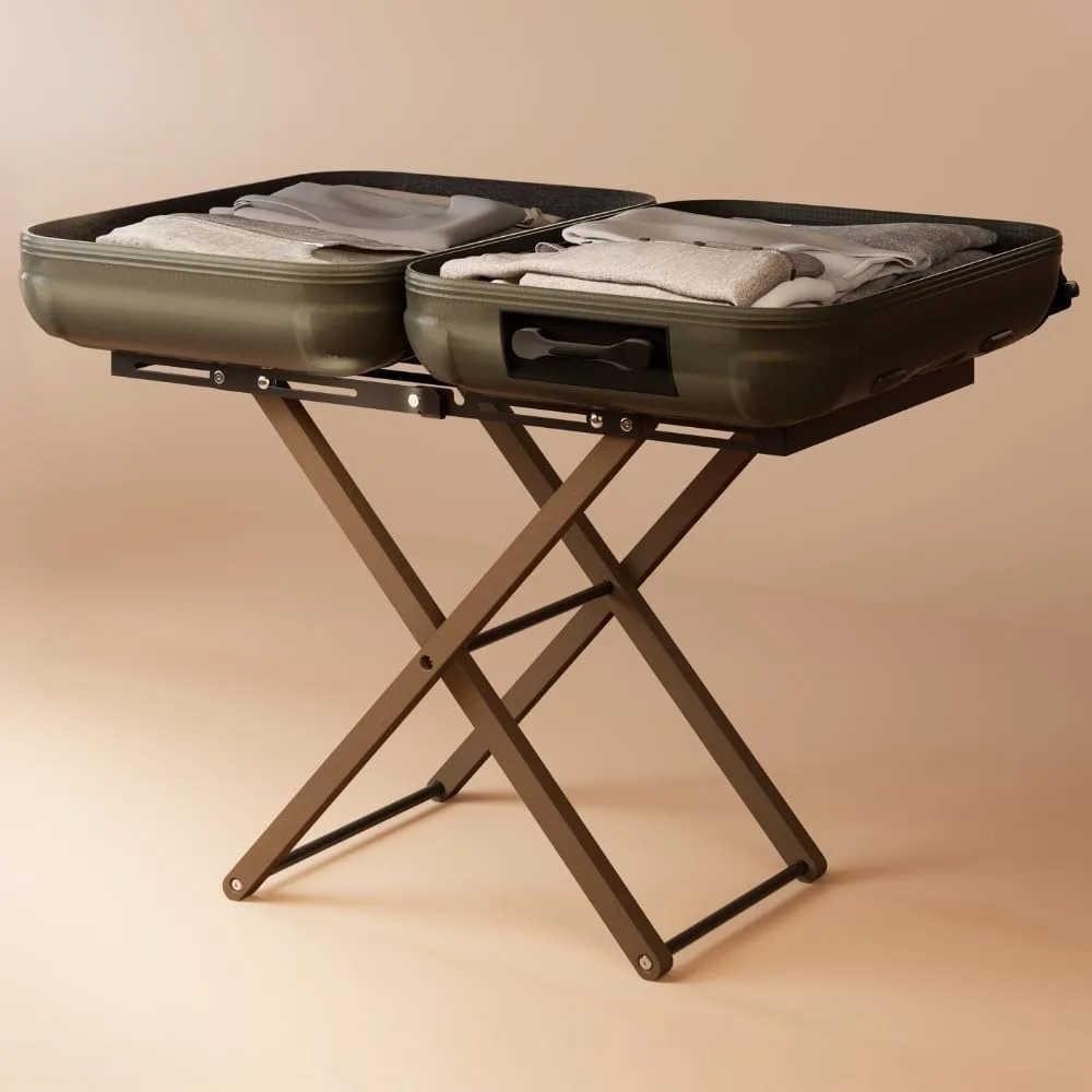 Luxury Expandable Luggage Rack for All Suitcase Sizes, Holds up to 170 lbs, Durable Steel & Solid Wood, NO Assembly Required
Luxury Expandable Luggage Rack for All Suitcase Sizes, Holds up to 170 lbs, Durable Steel & Solid Wood, NO Assembly Required