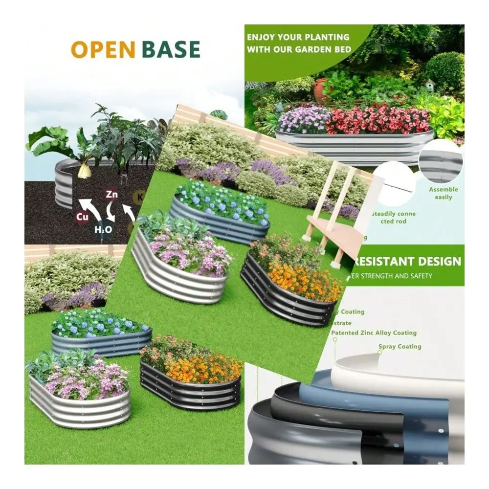 Galvanized Raised Garden Bed Kit 6x3x1ft Large Metal Planter Box For Outdoor Vegetables Silver
Galvanized Raised Garden Bed Kit 6x3x1ft Large Metal Planter Box For Outdoor Vegetables Silver