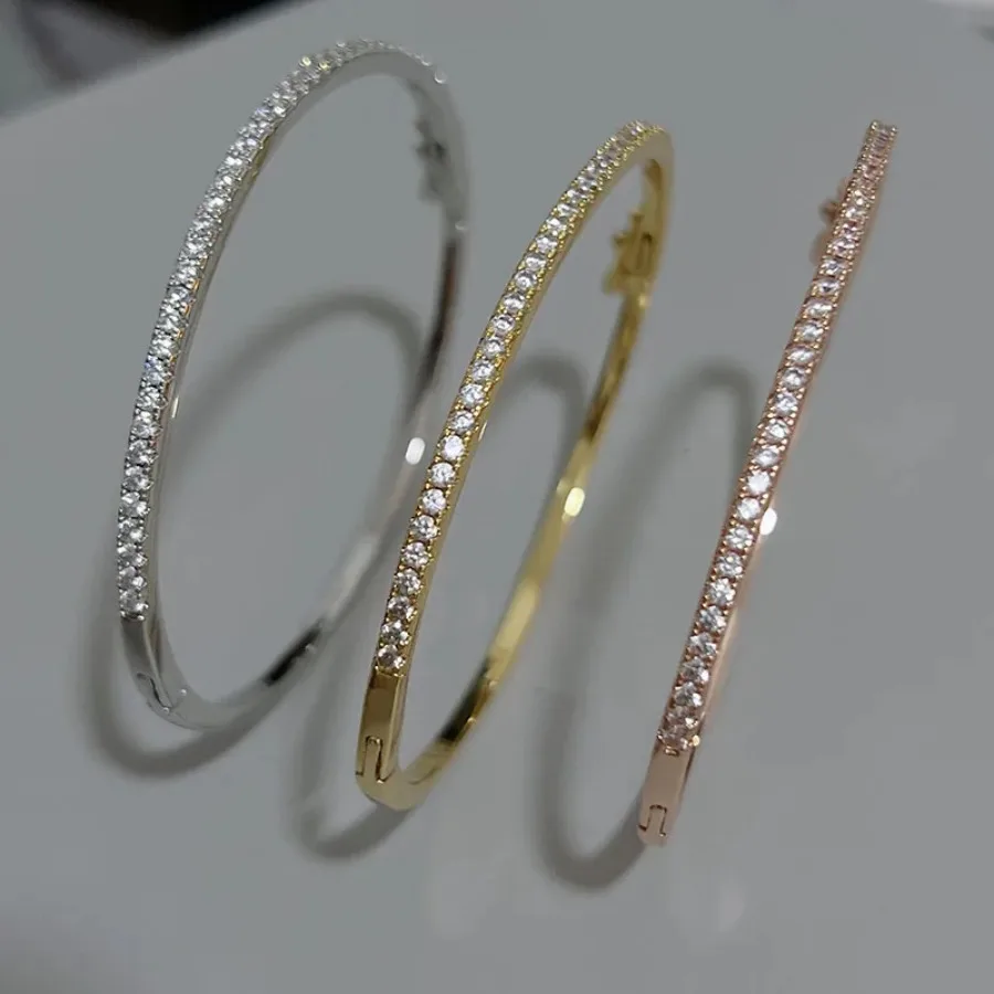 Top Quality Fashion Lovely Bangle Pure Sterling 925 Silver Jewelry For Women Design Bangle Cute Diamond Party Gift Jewelry Size6
Top Quality Fashion Lovely Bangle Pure Sterling 925 Silver Jewelry For Women Design Bangle Cute Diamond Party Gift Jewelry Size6