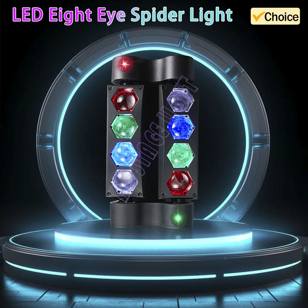 1/2PC LED professional stage light DMX512 sound control eight eyes spider light rotating with laser stage light ambient light
1/2PC LED professional stage light DMX512 sound control eight eyes spider light rotating with laser stage light ambient light