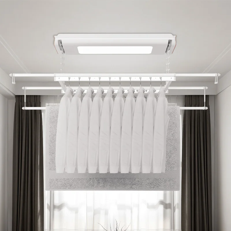 Smart Home Ceiling Lifting Electric Laundry Rack Automated Hanging Clothes Drying Rack Indoor Laundry Hanging Rack
Smart Home Ceiling Lifting Electric Laundry Rack Automated Hanging Clothes Drying Rack Indoor Laundry Hanging Rack