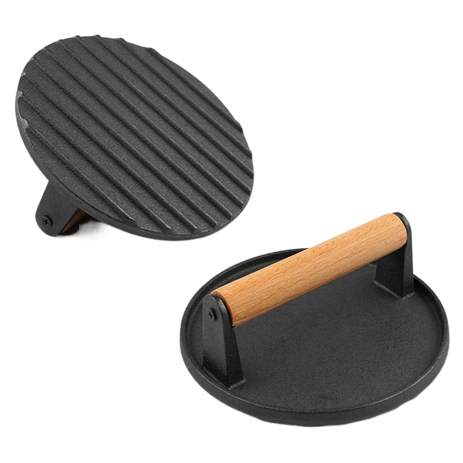 Круглая прессовая пластина для мяса с деревянной ручкой, небольшой пресс для бекона, чугунный пресс для гамбургеров с антипригарным покрытием для гриля-гриля, гамбургера
Круглая прессовая пластина для мяса с деревянной ручкой, небольшой пресс для бекона, чугунный пресс для гамбургеров с антипригарным покрытием для гриля-гриля, гамбургера