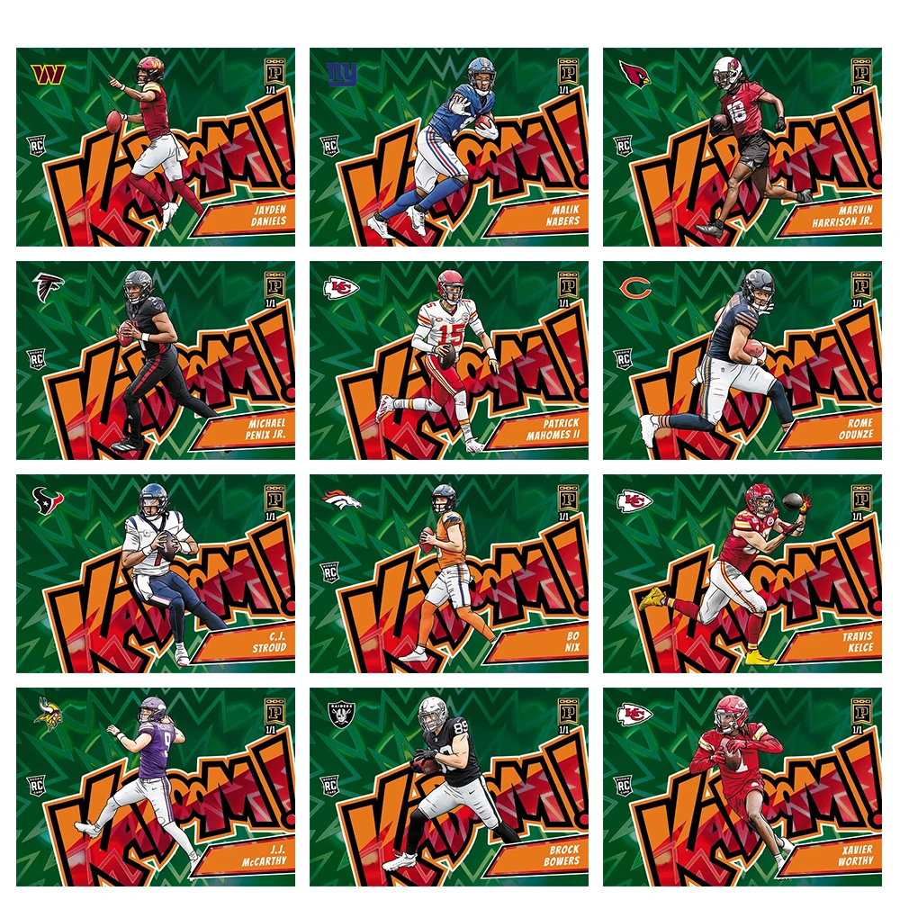 PANINI 2024 KABOOM Jayden Daniel Patrick Mahomes Brock Bowers DIY Коллекционные карты лазерный блеск Радужный блеск Праздничные мальчики
PANINI 2024 KABOOM Jayden Daniel Patrick Mahomes Brock Bowers DIY Коллекционные карты лазерный блеск Радужный блеск Праздничные мальчики