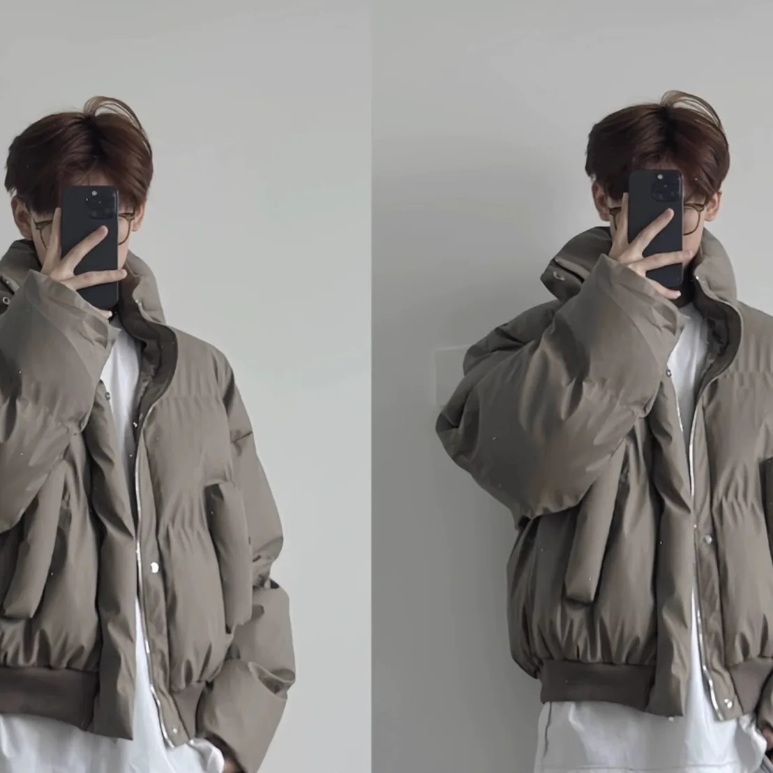 Мужская зимняя куртка из искусственной кожи с хлопковой подкладкой, свободного кроя, с воротником-стойкой, в уличном стиле, теплая, утолщенная, молодежная, модная
Мужская зимняя куртка из искусственной кожи с хлопковой подкладкой, свободного кроя, с воротником-стойкой, в уличном стиле, теплая, утолщенная, молодежная, модная