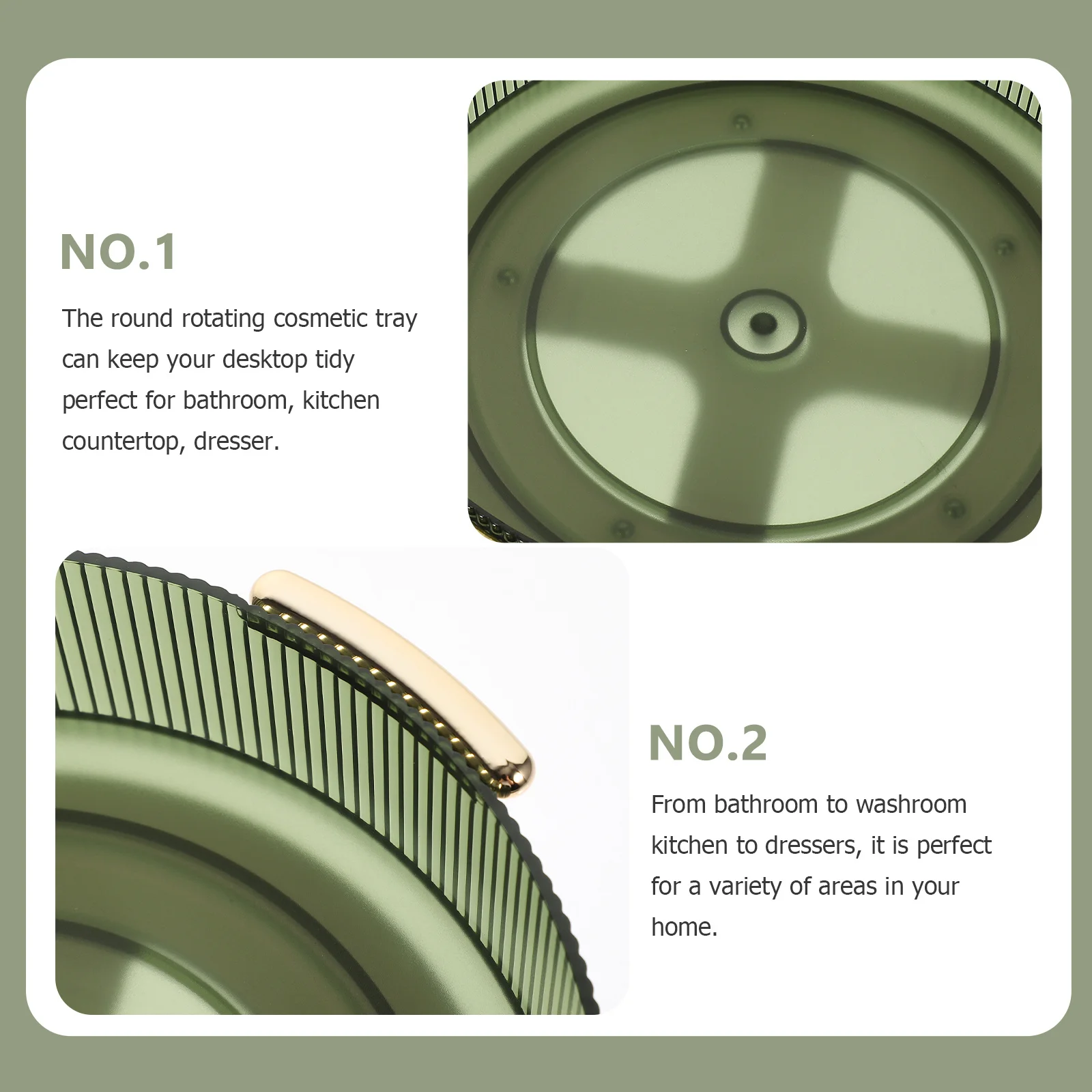 Rotating Turntable Organizer Cabinet Spice Jar Rack Desktop Tray Non Slip Rotating Tray Kitchen Seasoning Holder
Rotating Turntable Organizer Cabinet Spice Jar Rack Desktop Tray Non Slip Rotating Tray Kitchen Seasoning Holder