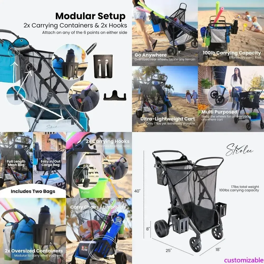 Hot-sellingLarge Wheeled Collapsible Beach Cart with Lightweight Aluminum Frame for Soft Sand, Shopping, Camping, and Gardening
Hot-sellingLarge Wheeled Collapsible Beach Cart with Lightweight Aluminum Frame for Soft Sand, Shopping, Camping, and Gardening
