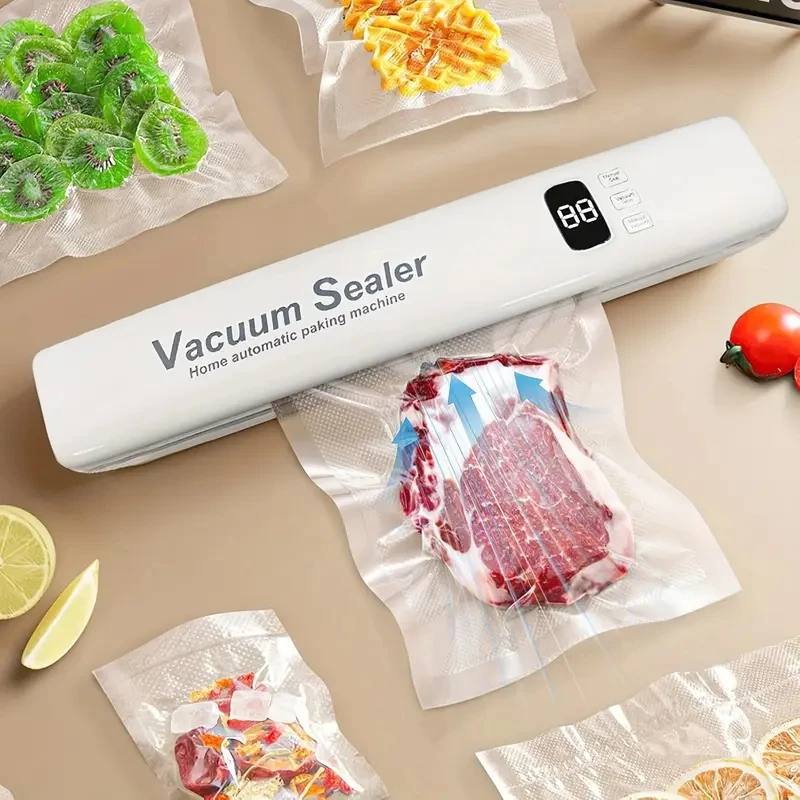 Automatic Vacuum Food Sealer Machine for Dry/Wet Items Compact Kitchen Preservation System with 10 Bags (Home Use)
Automatic Vacuum Food Sealer Machine for Dry/Wet Items Compact Kitchen Preservation System with 10 Bags (Home Use)