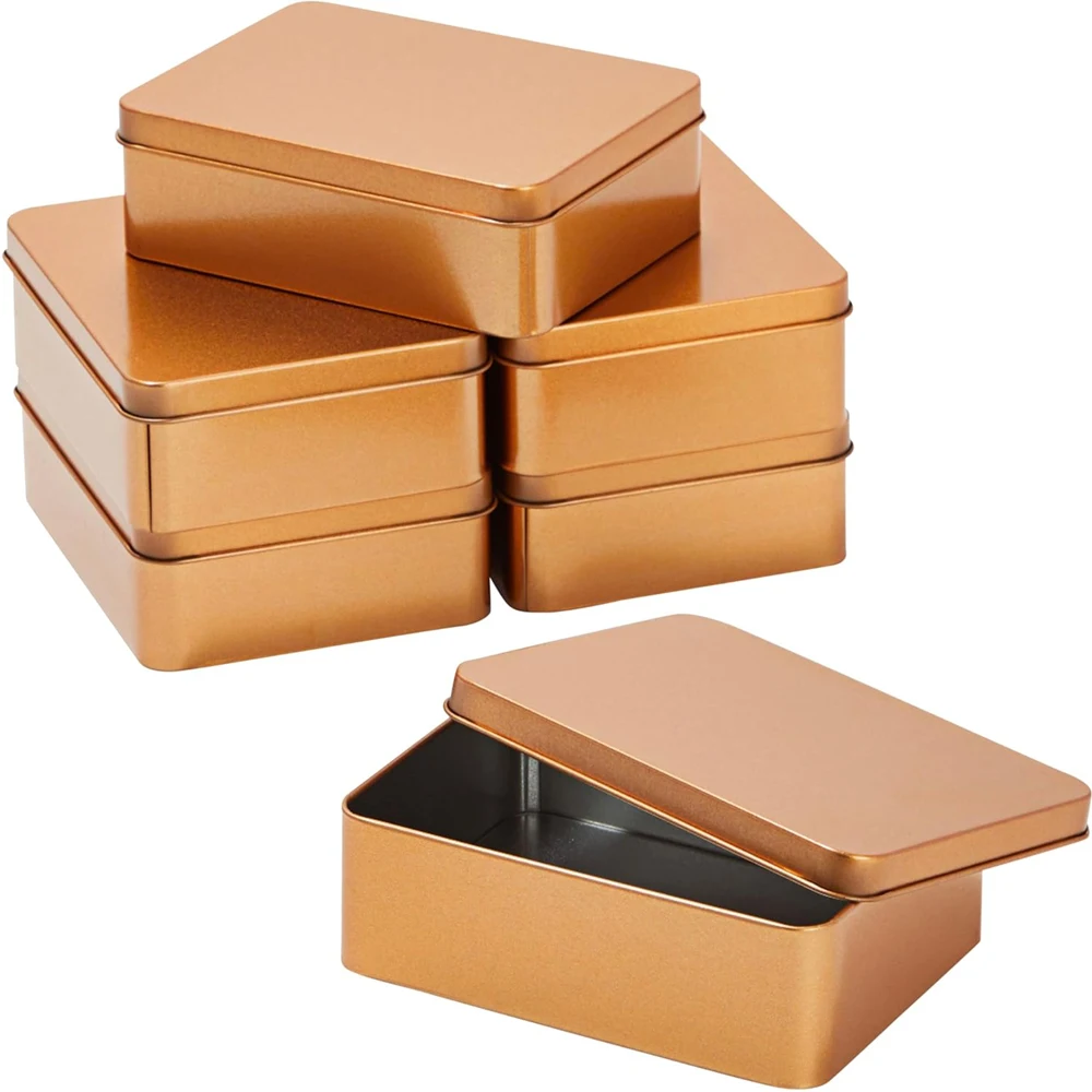 Gold Metal Cookie Tins with Lids Small Rectangular Tin Boxes for Gift Giving, Home Organization Christmas Candy Box Wedding
Gold Metal Cookie Tins with Lids Small Rectangular Tin Boxes for Gift Giving, Home Organization Christmas Candy Box Wedding