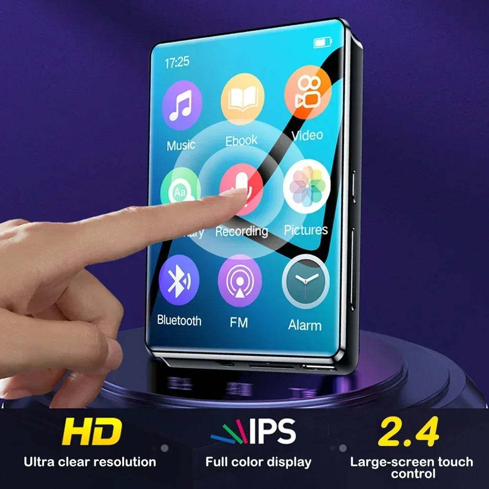 2.4 Inch Full Screen MP3 Player Mini Ultra-Thin Bluetooth Portable HIFI Music Player MP4 Video Playback FM Recorder For Walkman
2.4 Inch Full Screen MP3 Player Mini Ultra-Thin Bluetooth Portable HIFI Music Player MP4 Video Playback FM Recorder For Walkman