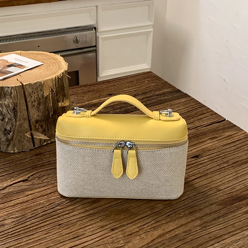 Ladies Crossbody Bag PU Leather Splicing Fabric Contrast Color Shoulder Bags Fashion Texture Versatile Practical Daily Handbags
Ladies Crossbody Bag PU Leather Splicing Fabric Contrast Color Shoulder Bags Fashion Texture Versatile Practical Daily Handbags