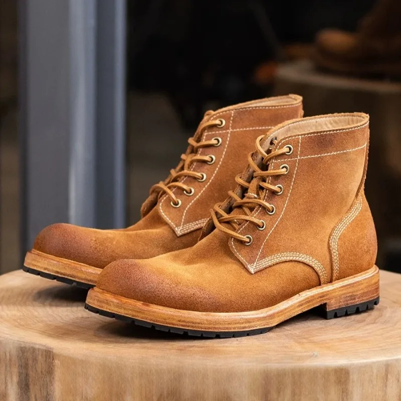 American Round Toe Work Boots Washed Cowhide Retro Motorcycle Western Boots Men's Genuine Leather High Top Desert Boots Male
American Round Toe Work Boots Washed Cowhide Retro Motorcycle Western Boots Men's Genuine Leather High Top Desert Boots Male