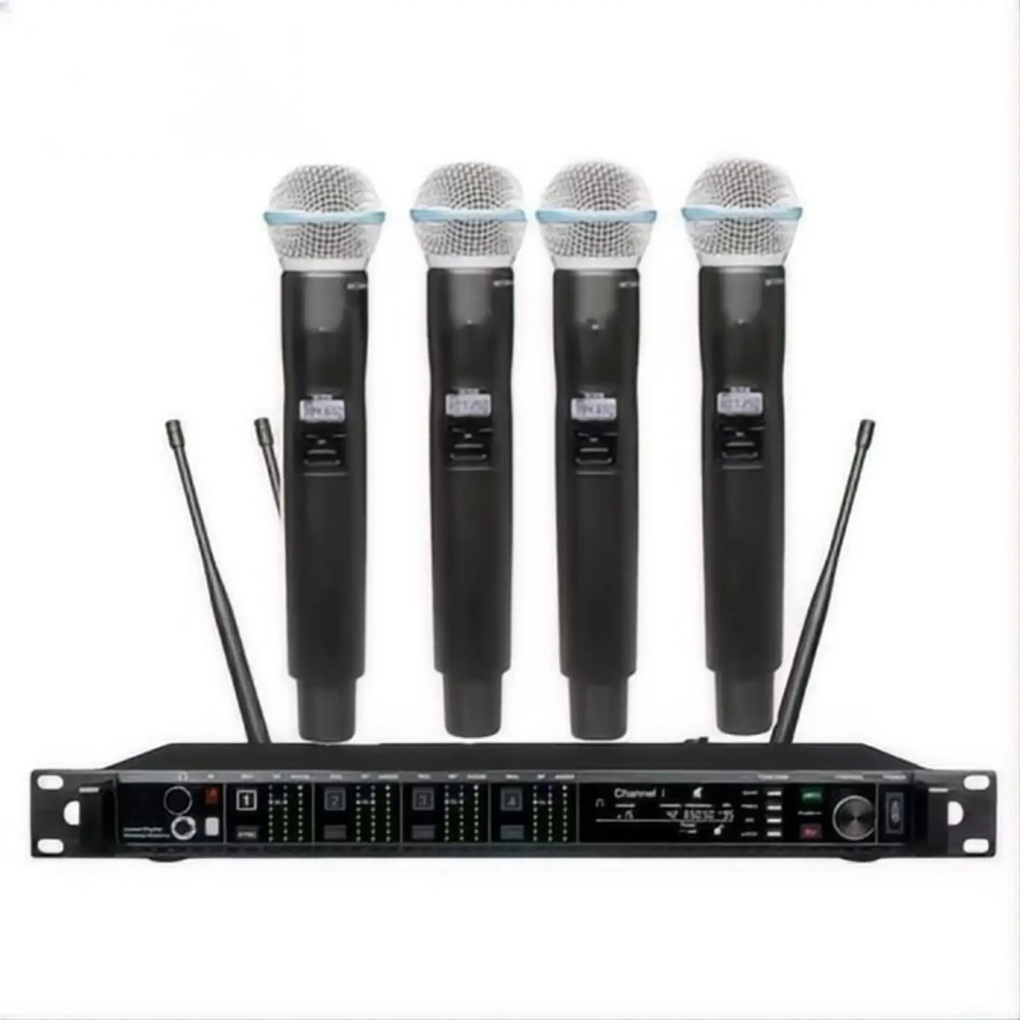 4-channel AD4Q Digital Wireless Karaoke Microphone System With 4 BETA58A/KSM8 Handheld Microphones,YHS AD4Q
4-channel AD4Q Digital Wireless Karaoke Microphone System With 4 BETA58A/KSM8 Handheld Microphones,YHS AD4Q