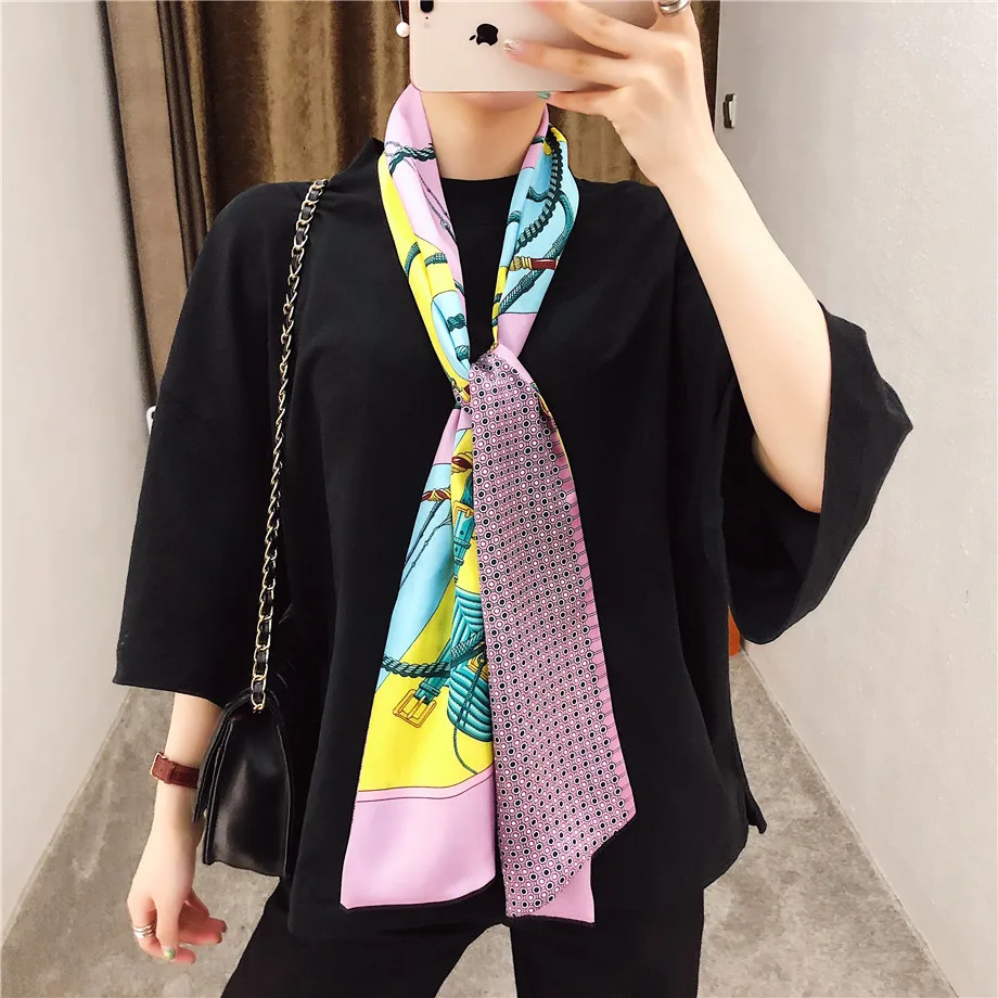 160cm Luxury Brand New Design Belt Chain Twill Scarf Double-deck Women Scarf Tie Head Silk Scarves Wraps Neckerchief For Ladies
160cm Luxury Brand New Design Belt Chain Twill Scarf Double-deck Women Scarf Tie Head Silk Scarves Wraps Neckerchief For Ladies