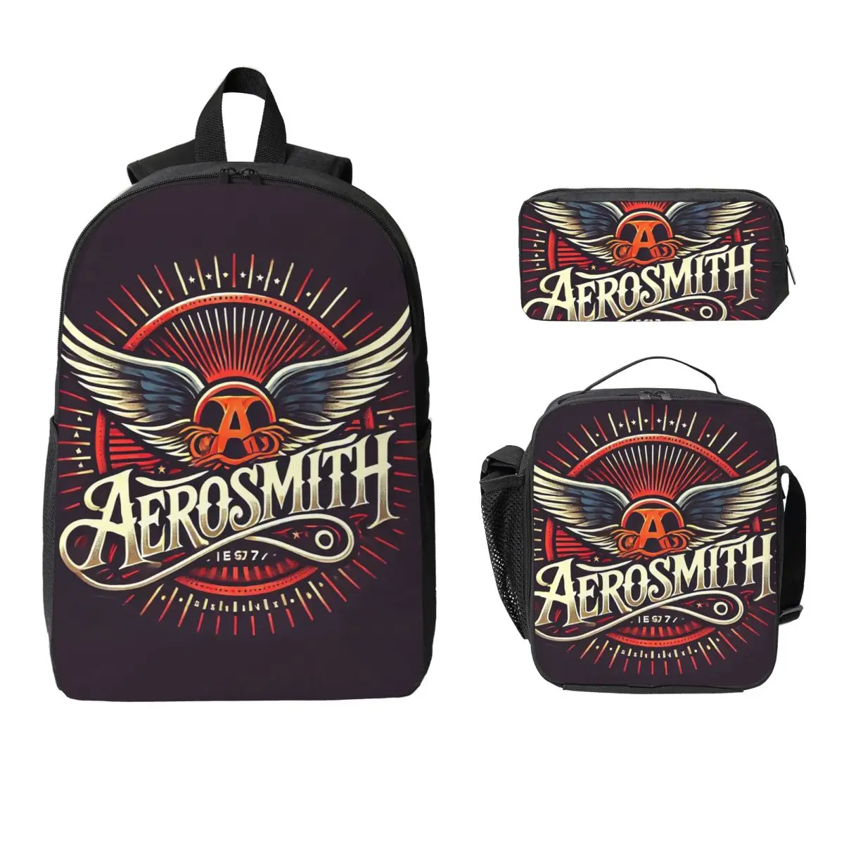 Rock Aerosmith Band (3) Backpack Student Boys Girls BookBag School Bag Laptop Shoulder Bags 3ps Insulated Lunch Bag Pencil Case
Rock Aerosmith Band (3) Backpack Student Boys Girls BookBag School Bag Laptop Shoulder Bags 3ps Insulated Lunch Bag Pencil Case