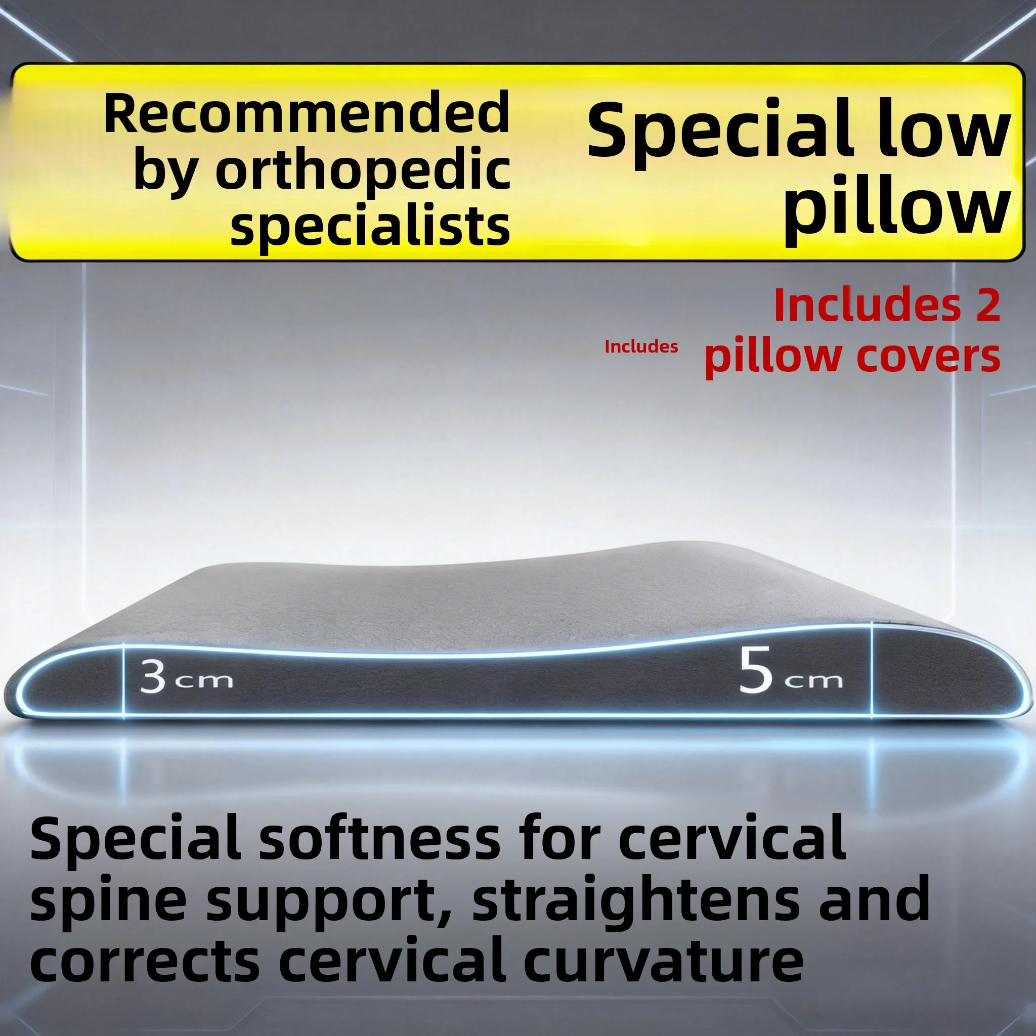 Ultra-Thin Low Memory Foam Pillow for Sleep Neck Support Rich Man's Bag Reverse Bow Adult Special Pillow Wave Shape Polyester...
Ultra-Thin Low Memory Foam Pillow for Sleep Neck Support Rich Man's Bag Reverse Bow Adult Special Pillow Wave Shape Polyester...
