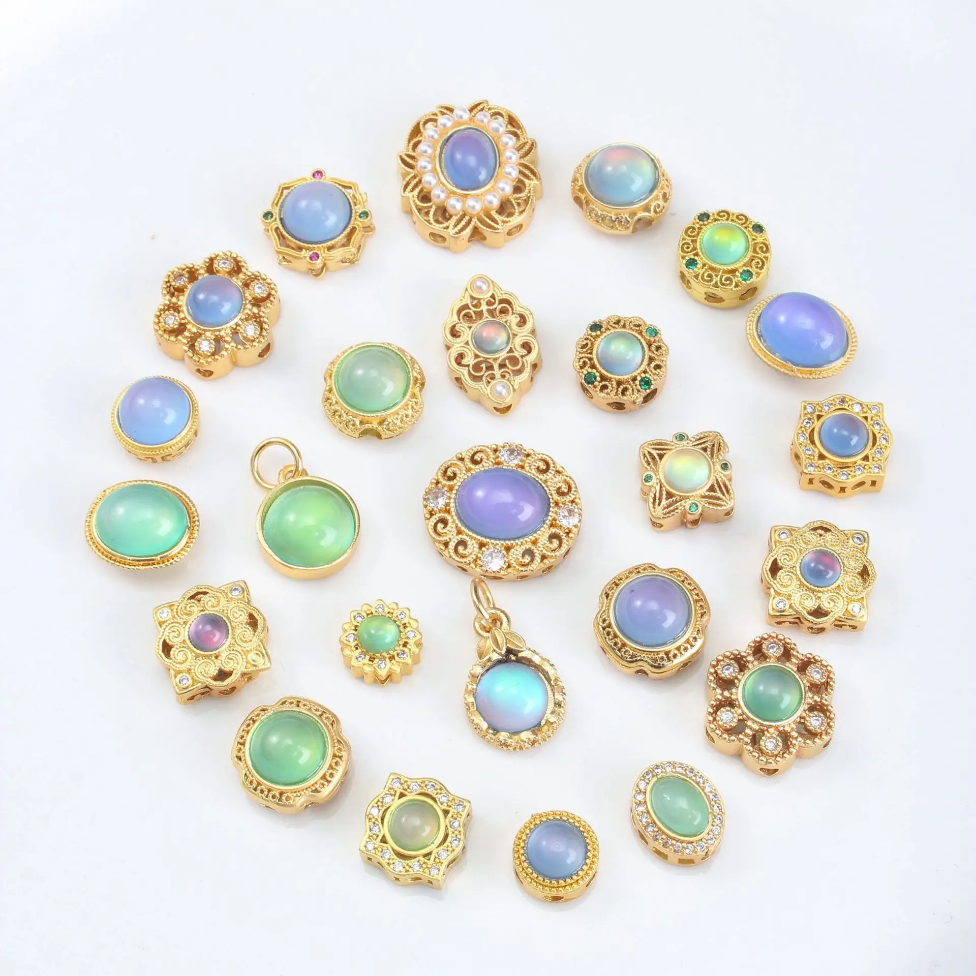 10 Pieces Copper Gold-plated Inlaid Cat Eye Stone Beads DIY Handmade Pearl Bracelet Necklace Jewelry Making Accessorie Wholesale
10 Pieces Copper Gold-plated Inlaid Cat Eye Stone Beads DIY Handmade Pearl Bracelet Necklace Jewelry Making Accessorie Wholesale