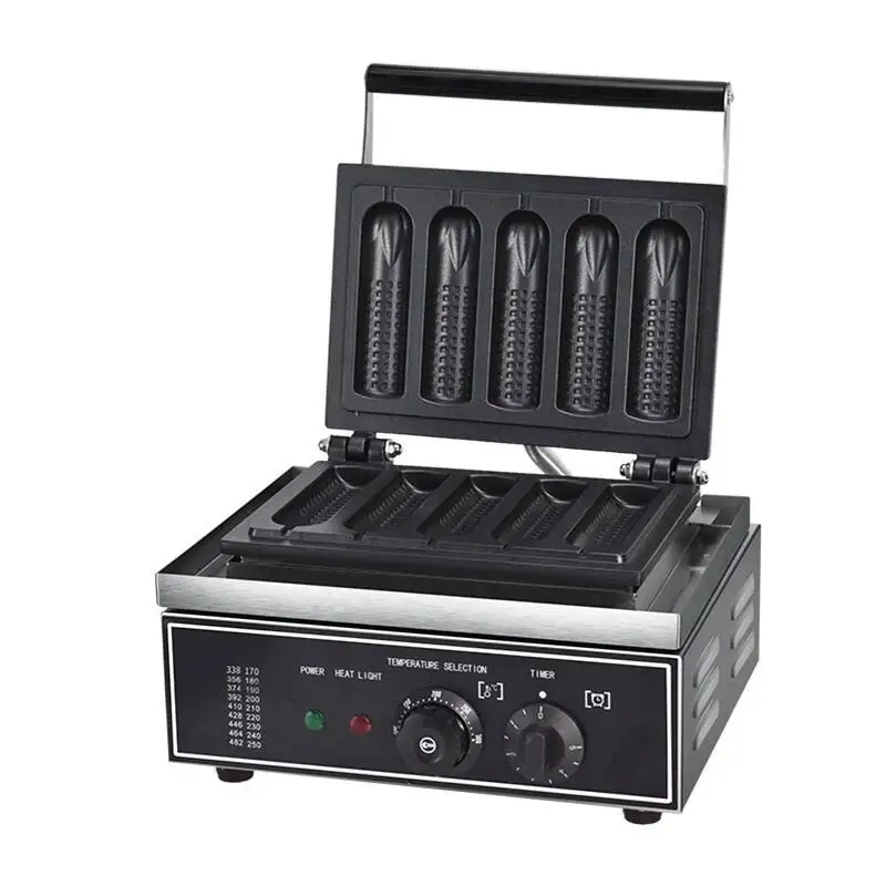Commercial Waffle Maker Machine Hotdog Waffle Maker 0-300 Degree Non-Stick Waffle Stick Maker 220v