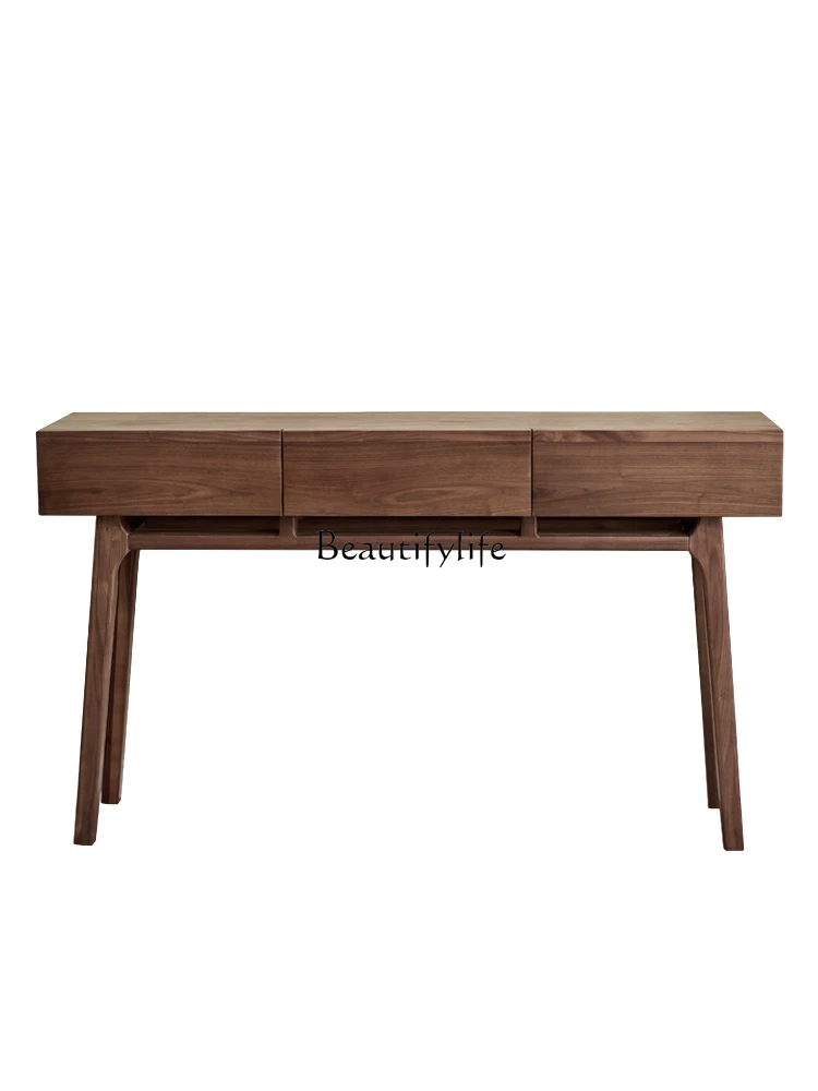 Black walnut entrance cabinet simple solid wood entrance table new Chinese style
Black walnut entrance cabinet simple solid wood entrance table new Chinese style