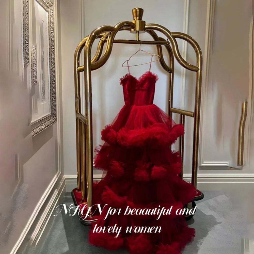 NFYN Burgundy Elegant Prom Dresses Sweetheart Sleeveless Prom Gown A-line Layered Chic Woman Evening Dresses 프롬 드레스 Customized
NFYN Burgundy Elegant Prom Dresses Sweetheart Sleeveless Prom Gown A-line Layered Chic Woman Evening Dresses 프롬 드레스 Customized