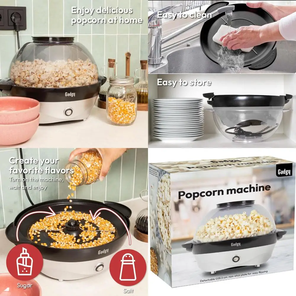Электрическая машина для приготовления попкорна с горячим маслом мощностью 800 Вт, с антипригарным покрытием, емкостью 24 чашки, идеально подходит для дома и вечеринок
Электрическая машина для приготовления попкорна с горячим маслом мощностью 800 Вт, с антипригарным покрытием, емкостью 24 чашки, идеально подходит для дома и вечеринок