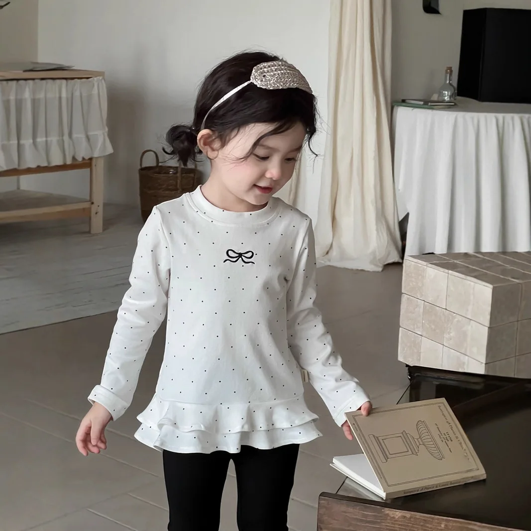 2025 Autumn New Girls Ruffled Bottoming Shirts Cotton Children Long Sleeve T Shirts For Kids Cute Baby Girl Bow Embroidery Tops
2025 Autumn New Girls Ruffled Bottoming Shirts Cotton Children Long Sleeve T Shirts For Kids Cute Baby Girl Bow Embroidery Tops